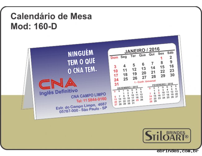 Calendrios de Mesa 160-D