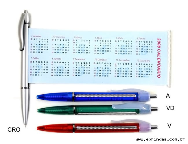 CANETAS CALENDRIO