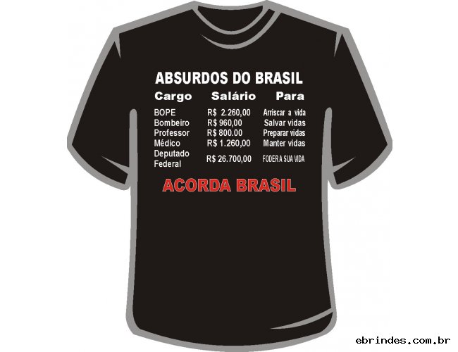 CAMISETA "ACORDA BRASIL"