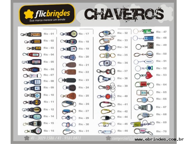 Chaveiros personalizados