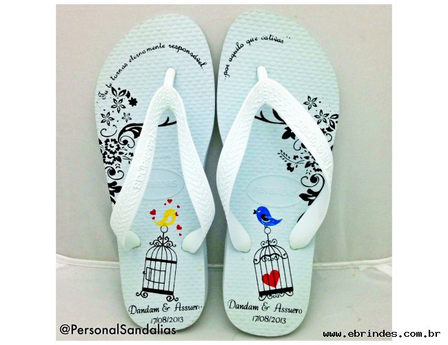 Sandalia Havaianas Personalizadas em at 4 cores (casamento, aniversarios, formaturas etc)