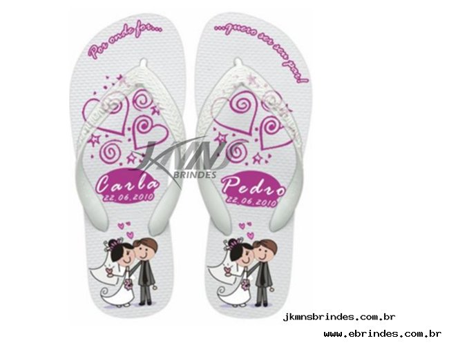 Chinelo de borracha personalizado