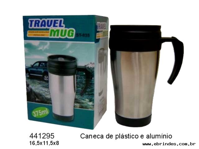 Caneca de Plstico e Alumnio - 375 ml