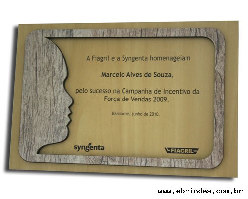 Placa de homenagem