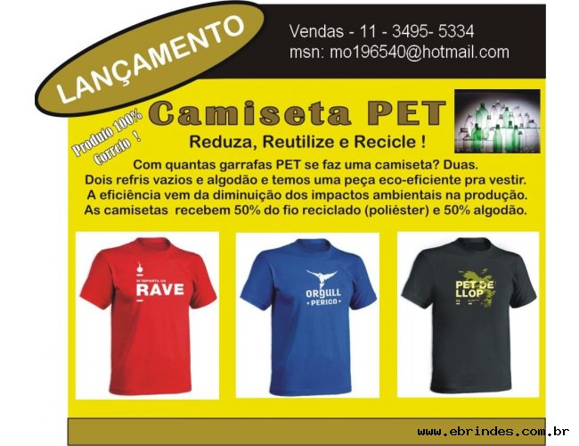 Camiseta de Pet- Camiseta Ecologica