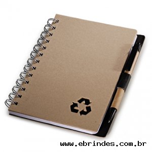 Caderno reciclado para anotaes com caneta