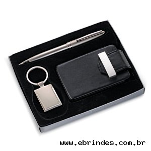 Conjunto porta-carto com acessrios (3ps)