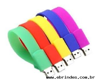 Pulseira pen drive em silicone