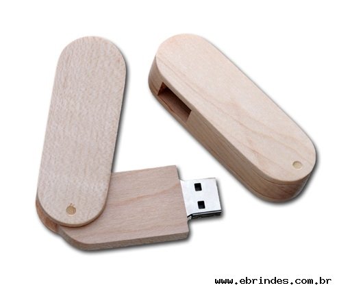 Pen-drive madeira 4Gb.