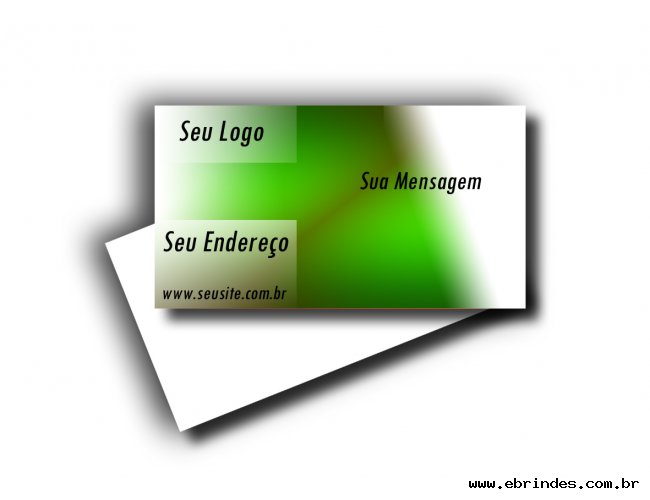 Cartes Visita em PVC s frente 8,5 x 5 cm