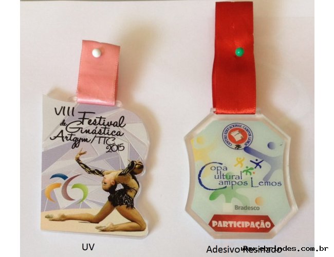 Medalhas personalizadas em acrlico