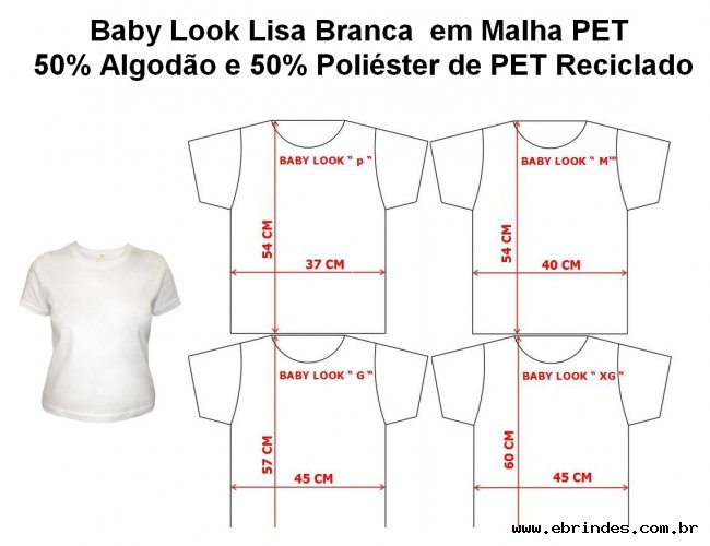 BABY LOOK MALHA PETY =R$25,90