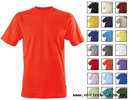 R$18,90 CAMISETAS CORES COM SILK EM 1 COR.