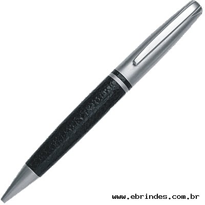 caneta metal com couro