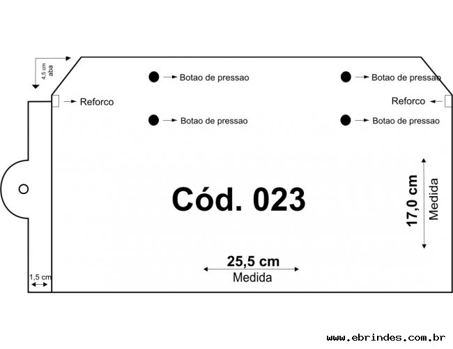 Embalagem PVC  25,5x17 Horizontal