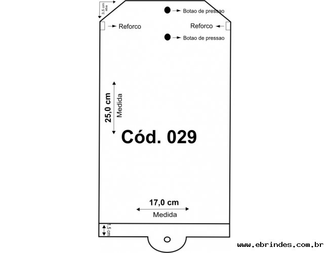 Embalagem PVC  17x25,5 para cabide