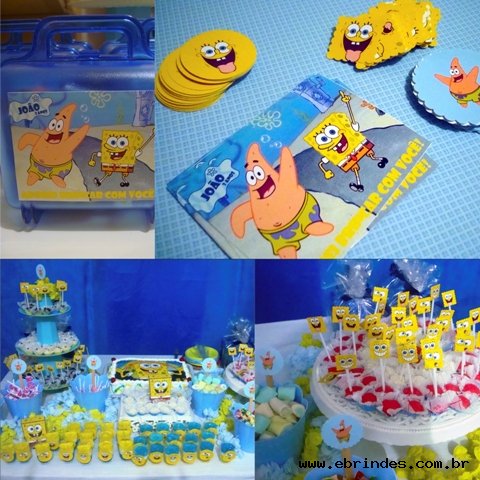 Kit festa personalizado - Bob Esponja