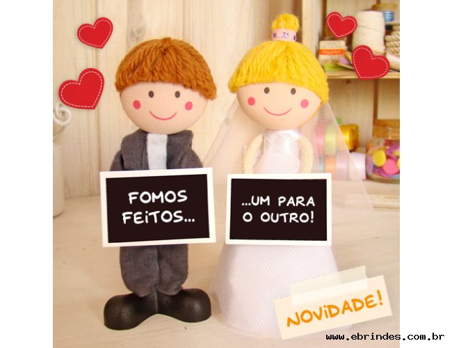 Casal de Noivos com Mensagens Personalizadas!