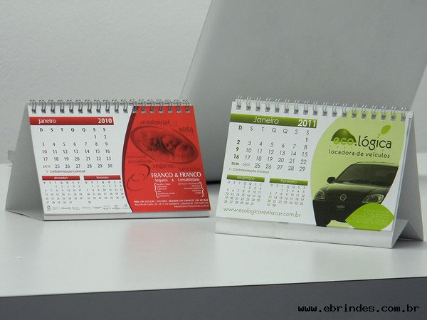 Calendrio de mesa personalizado