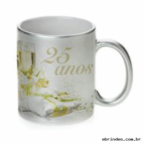 Caneca Prateada Personalizado